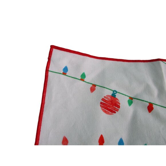 Anthropologie Christmas Cat Wrapped In Lights Dishtowel Cotton NWT - Picture 12 of 13